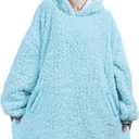 AmyHomie Blanket Sweatshirt,Oversized Sherpa Hooded Blanket Hoodie,Fleecehug Hoodie Wearable Blanket for Women Men Kids