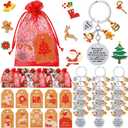 36 Pcs Christmas Employee Appreciation Gifts for Coworker Thank You Keychains Gifts with Organza Bags Thank You Cards (Snowman)