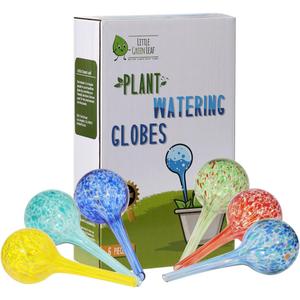Automatic Plant Watering Globes Self Watering Planter Inserts (Set of 6) | Hands Free Multicolor Glass Bulbs | Planter Spikes to Support Indoor & Outdoor Plant Health (100ml)