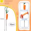 Threehoney 12 Pcs Easter Tree Picks Decorations Fake Carrot Picks 9.8'' Carrot Pick Decorations Carrots Tree Ornaments Easter Trees Decoration for Treetopper Branches Vase Filler Spring Home Decor