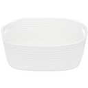 ABenkle Small White Basket, Soft Woven Storage Bins Baskets for Dog and Cat Toys Organizer, Decorative Shelves Closet Organizing Baskets Chest Box, Empty Gift Basket