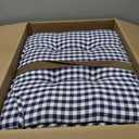 Klear Vu Porch Rocking Chair Cushion Set for Indoor and Outdoor Use, Assembled in the USA, Easy to Clean Stylish Seat and Back Pads with Fabric Ties, 20" x 17" x 2", Gingham Navy