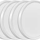 4PK 9 Inch LED Flush Mount Ceiling Light, 18W, 1860LM, 3000K/4000K/6000K CCT Selectable, Round Flat Panel Low Profile Ceiling Light Fitures for Hallway, Kitchen, Bedroom, Laundry Room (White)