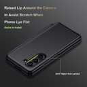 for Samsung Galaxy Z-Fold-6 Case: Support All Magsafe Accessories | Fold 6 New Slim S Pen (2024) Holder & Generic Stylus | Hinge Protection, Leather Back, Screen Protector - Black