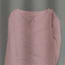 Trendy Queen Long Sleeve Shirts for Women 2025 Fall Fashion V Neck Basics Crop Tops Slim Fitted Y2K Tops Outfits Clothes (Medium, Pink)