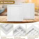 PATIKIL 20" x 20" Aluminum Return Grille, Air Supply Vent Cover Linear Bar Ventilation Grille for Sidewall Wall Ceiling HVAC System, Outer Size: 21.7" x 21.7", White