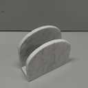 Marble Napkin Holder for Table, White Upright Napkin Holders for Paper, Standing Napkin Dispenser for Kitchen, Dining Room, Party Hotel, Cafe, Bar