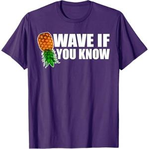 Wave if You Know. Upside Down Pineapple T-Shirt Medium