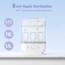 Snow Bear Baby Bottle Sterilizer and Dryer with Touchscreen, 6-in-1 Steam Bottle Sterilizer for Baby Bottles Pacifier, Breast Pump Part, 13 Bottles Extra-Large Capacity for Fast Drying Baby Essential