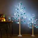 Lighted Birch Tree, 4ft 48LED Birch Tree Lights, Indoor Outdoor Artificial Twig Tree Light 9Modes Timer for Christmas Easter Home Party Wedding Decor,Warm & Cool White