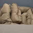 Outdoor Porch Swing Cushions Waterproof Thicken 5" Replacement Porch Swing Cushion with Backrest for Outdoor Furniture (Khaki 48  40 ")