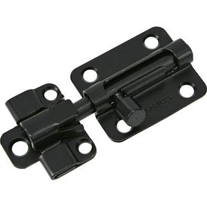 Adjustlock 4" Barrel Bolt, 2-Part Black Steel w Mounting Screws (854479)