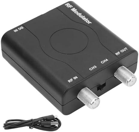 HDMI RF Modulator Adapter, RF Modulator HDMI Coaxial Converter, Support NTSC Format Output, 1080P PLL Control VHF Working Frequency