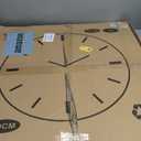 Mrocioa 24 inch Round Black Paris Decorative Wall Clock with Big Arab Numerals, Retro Wood Wall Clocks for Living Room,Office and Kitchen,Colorful Quality Quartz Quiet Round Hanging Clock