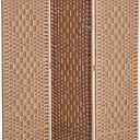 HOMCOM Room Divider 3 Panel, 6FT Tall Folding Privacy Screen, Freestanding Hand-Woven Partition for Room Separation with 360 Hinges, Paper Rope Diamond Weave, Natural