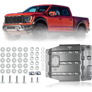 High-Strength Steel Transmission Skid Plate for Ford F150 2015-2022 | OEM Under Diaper Rear Skid Plate Heavy Duty, Hardened Build | Easy Installation | Rear Axle & Components Reinforcement Kit