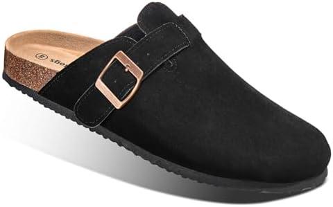 BULLIANT Clogs Slippers Sandals Nurse Work Shoes Men Women,Fleece-Lined Upper+Memory FOAD Cushioned Cork-Footbed 46