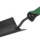 Green Steel Hand Trowel, 3.3 Inch Garden Trowel with Ergonomic Non-Slip Rubber Grip, Heavy Duty Transplanter Weeding Digging Tool for Planting, Gardening, Farm, Lawn Soil