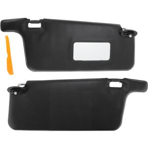 Interior Sunvisor Set Fit for Honda Civic 1996-2000 1.6L L4, Left & Right Sun Visors Black Replacement Part No.83230-S01-A32ZC/83280-S01-A32ZA
