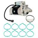 17867 New Starter Moto/r & Intake Manifol/d Gasket Set Kit Fit for Infinit/i QX56 2004-2010, Nissa/n Armada 2005-2009, Pathfinder 2004-2010, Titan 2004-2011, 5.6L V8, SMT0283, M2T85571