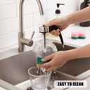 DIYOHFE Honey/Syrup Dispenser -Premium No Drip Design, Elegant Diamond Shape with STAINLESS STEEL TOP,Clear Glass Honey Container8oz