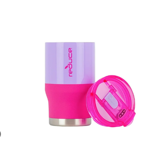 Reduce Coldee 14oz Stainless Steel Kids Tumbler with 3-in-1 Straw Lid, Sugar Pop Pink & Purple