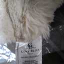 Cozy Bliss Faux Fur Throw Blanket for Couch, Cozy Warm Plush Striped Blanket for Sofa Bedroom Living Room, 90 * 90 Inches Beige