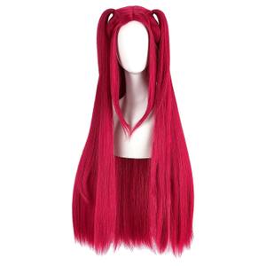 Anime Pop Singer Braid Coplay Wig Purple Red Pink Black Long Short Halloween Costume Wigs Adult Women Braid Hair Prop (Pink)