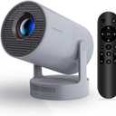 Electric FocusMagcubic Mini Projector 4K Support, Smart Projector with WiFi 6 and Bluetooth 5.4, 5W Soundbase Speaker, 180 Rotation, Portable Proyector for Home Theater HY300 Ultra (Grey)