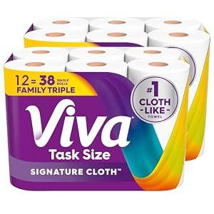 Viva Signature Cloth Paper Towels, 12 Family Triple, 141 Sheets per Roll