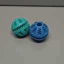 2 Pcs Dog Toy Teeth Ball,Dog Puzzle Toy,Treat Dispensing Dog Toys,Non Toxic Tear Resistant Natural Rubber Toy Ball for Pet Teeth Cleaning/Chewing/Playing/Training (Blue+Blue, 3.15in)