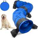28 in 18 Foot Blue Extra Large Dog Agility Tunnel with Sandbags