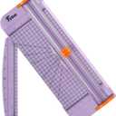 Firbon Purple A4 Paper Cutter, 12 Inch Titanium Straight Paper Trimmer with Side Ruler for Scrapbooking Craft, Paper, Coupon, Label, Cardstock
