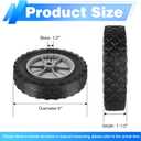 6 inch Heavy-Duty Rubber Wheels 2-Pack w/1/2 Bore, 1-1/2 Wide, 100LB Capacity - Fits Oregon 72-106, Craftsman, MTD, Radio Flyer, BBQ CartsGray