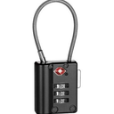 Travel Smart TSA Approved 3-Dial Combination Cable Luggage Lock - Black #6187