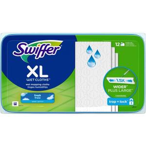 Swiffer Sweeper X Large Wet Mopping Cloths, Open Window Fresh, 12 Folded Sheets