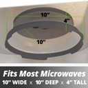 HOVER COVER Magnetic Microwave Splatter Cover, Collapsible Microwave Cover for Food - Vented & Magnetic Microwave Plate Cover, 10-inch, BPA-Free - Graphite
