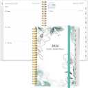Planner 2026 - A5 Weekly & Monthly Planner Spiral Bound, January 2026 to December 2026, Planners 2026 with Flexible Cover, Tabs, Inner Pocket, 6.4" x 8.5", Teal Flowers
