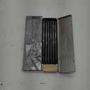 CRETACOLOR Monolith Graphite 6-Piece Set & Eraser, Set of 6  - Graphite & Eraser, Tin Box, Gray