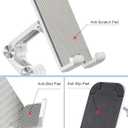 OCYCLONE Phone Stand, Adjustable Height and Angle Foldable Cell Phone Stand Holder for Desk, Taller iPhone Stand Compatible with 4.7"-13" Smartphones iPad Tablet, White
