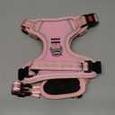 Timos Dog Harness Small Sized, No Pull Pet Harness with Neck Lockable Snap,No Choke Front Clip Dog Reflective Vest,Adjustable Metal Rings 3 Buckles,Easy Control Handle for Small Dogs Lock Pink S (Small (Pack of 1))