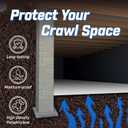 Crawl Space Vapor Barrier, 10mil Vapor Barrier Plastic, 10'x50', Drop Cloth Covering for Crawlspace Encapsulation, Thick Plastic Sheeting, Black and White Panda Film