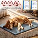 Pet Heating Pads for Cats & Dogs Outdoor Indoor, 17.7 * 17.7inches Puppy Cat Heating Pad Bed Mat Outdoor Waterprooof, Heated Dog Blanket Bed Outside, Gifts for Cats Puppy in Winter