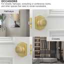 Goldenwarm 1 Pack Brushed Gold Passage Door Knobs, Closet Door Knobs Gold Interior for Closet & Hallway