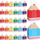 Sweetude 24 Pcs Pencil Shaped Gift Bags Teachers Bags Bulk with Handle Welcome Gift Bag for Students Classroom Party Decorations