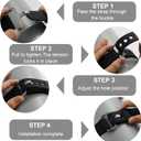 4Pcs 20-Inch Heavy-Duty Silicone Straps with Buckles, Reusable Adjustable Utility Tie Downs for Securing Truck Cargo, Luggage, Tools, Hoses