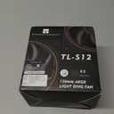 Thermalright TL-S12 CPU Fan 120mm Case Cooler Fan Comes with ARGB Lighting Effect,PC PWM Silent Computer Fan with 1500RPM Speed, CPU Cooling Fan Black(Black,3-Pack)