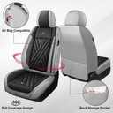 Seat Covers Fit for Toyota Corolla 2015-2026 Leather Car Seat Cover, Stylish Waterproof Breathable Easy to Install Airbag Compatibility, Auto Interior Accessories(5 Seat,Black Gray)