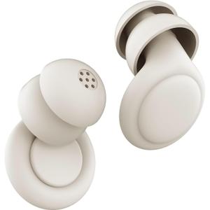 2 Noise Cancelling Ear Plugs, Beinkap Sleeping Earplugs with 12 Silicone Soft Reusable Ear Tips for Social Gatherings, Work, Sleeping, Concerts, Parenting, Conversation, 28 dB Noise Reduction (Skin)