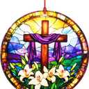 He is Risen Easter Decor  Religious Easter Cross Decoration for Home, Catholic Gifts, Christian Religious Decorations, Easter Basket Stuffers and Small Tree Ornament